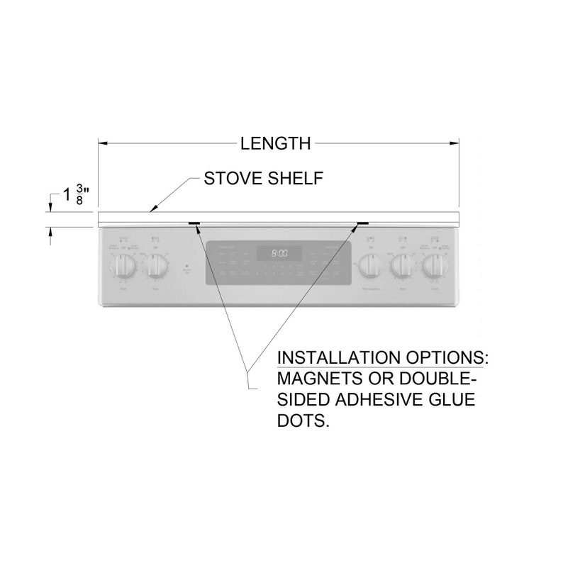 Stainless Steel Magnetic Mount Kitchen Stove Spice Shelf 5 Deep image 3