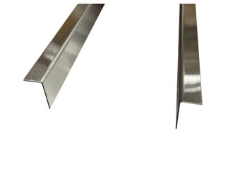 Brushed 304 Stainless Steel Countertop Edge Gap Filler Universal Angle Trim 1/2" x 1" (2 Pack)