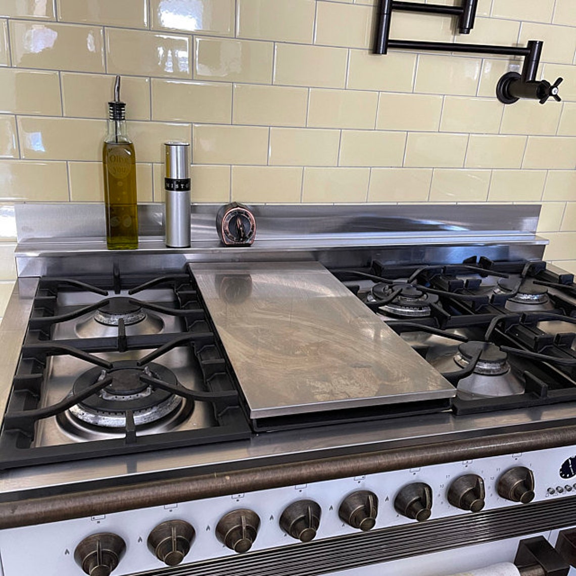 Brushed Stainless Steel Stove Shelf 46 Long x 2 Etsy