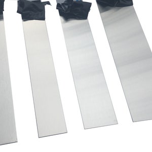 304 Brushed Stainless Steel Finishing Sheet Metal Gap Filler Trim Strips, 20ga, 36in Long