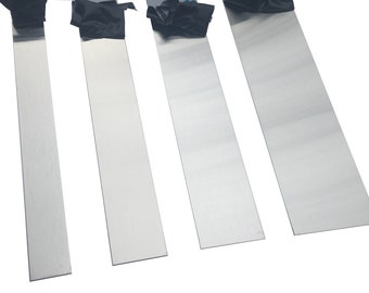 36in Long, 20ga, 304 Brushed Stainless Steel Finishing Sheet Metal Gap Filler Trim Strips