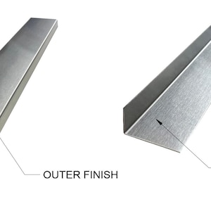 Brushed 304 Stainless Steel Back of Stove Corner Gap Filler Angle Trim