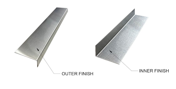Epic qt 304 Brushed Stainless Steel Finishing Sheet Metal Gap Filler Trim Strip, 20ga (3.5 x 48)