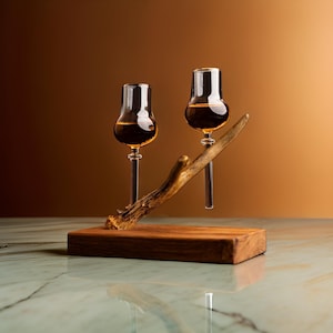 Whisky tasting glasses set • Antler Jägermeister gift • Shot board with 2 shot glasses • Jägermeister gift Jägermeister glasses