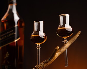 Jäger Geschenk-Set Mit Servierbrett & 2 Schnapsgläsern - Rehgeweih Design Aus Eiche