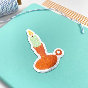 ステッカーキャンドルグリッター - かわいいビニールステッカー