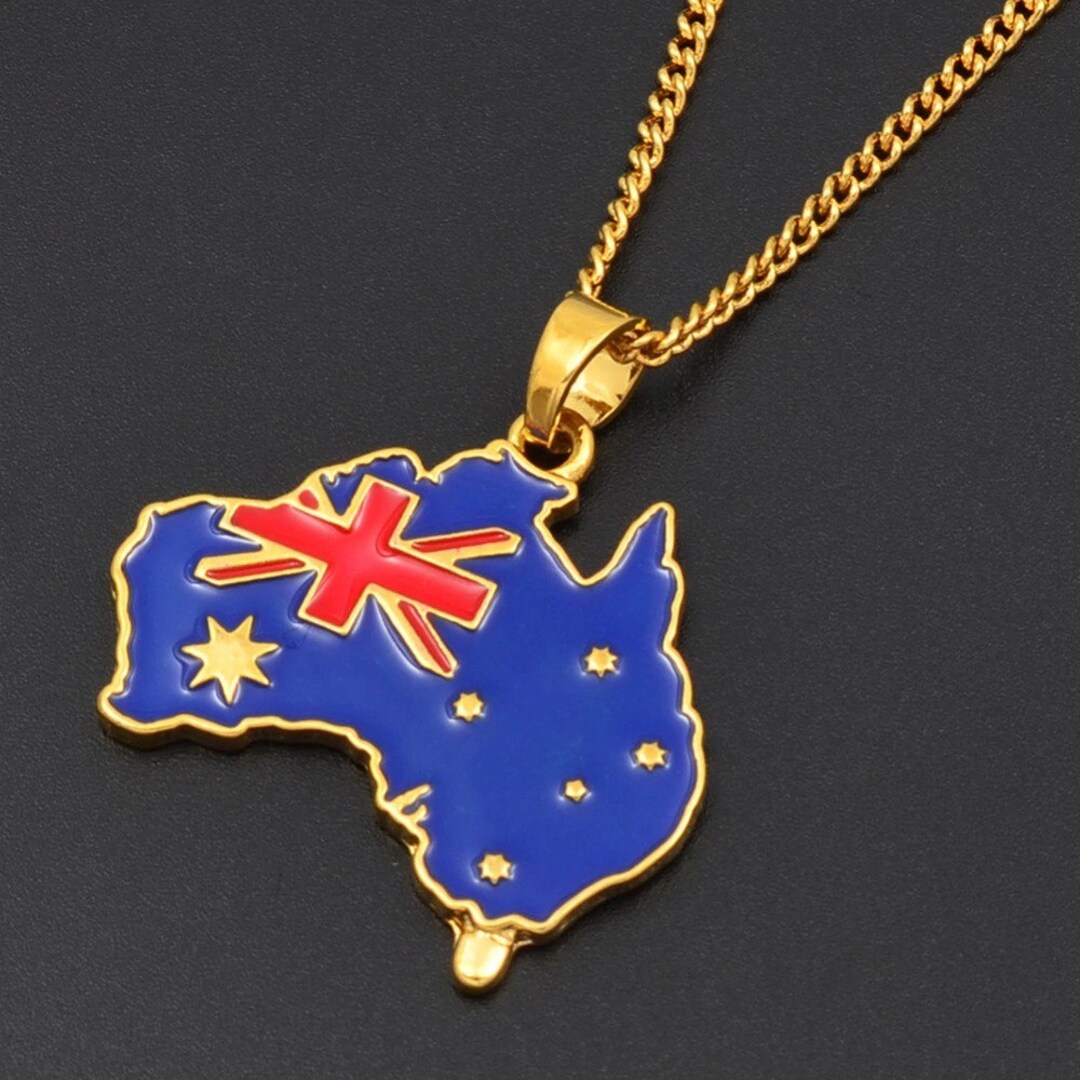 Australia 18K Gold Plated Necklace / Australia Jewelry / Etsy