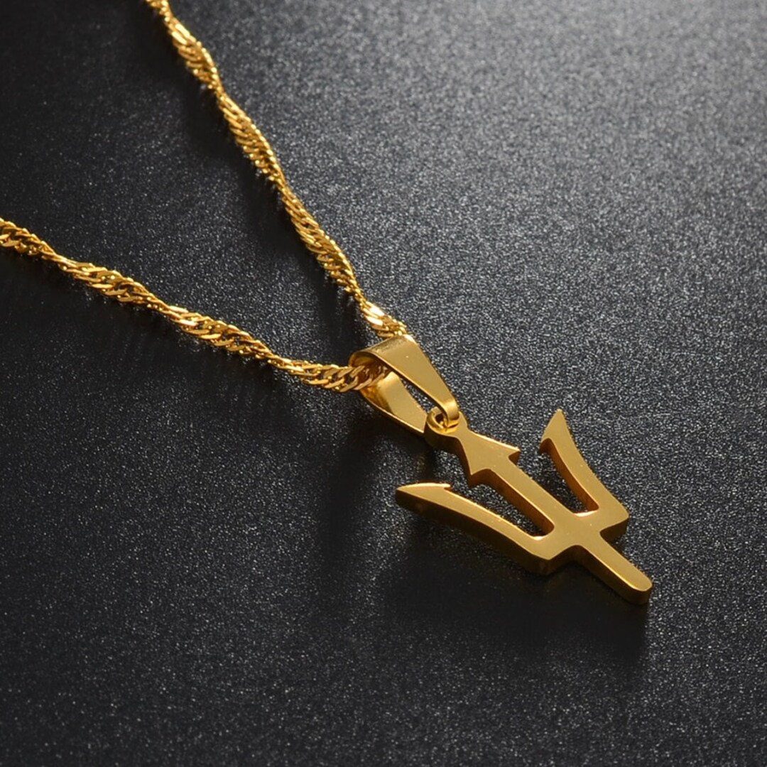 18K Gold Plated Barbados Necklace, Barbados Island, Barbados Necklace