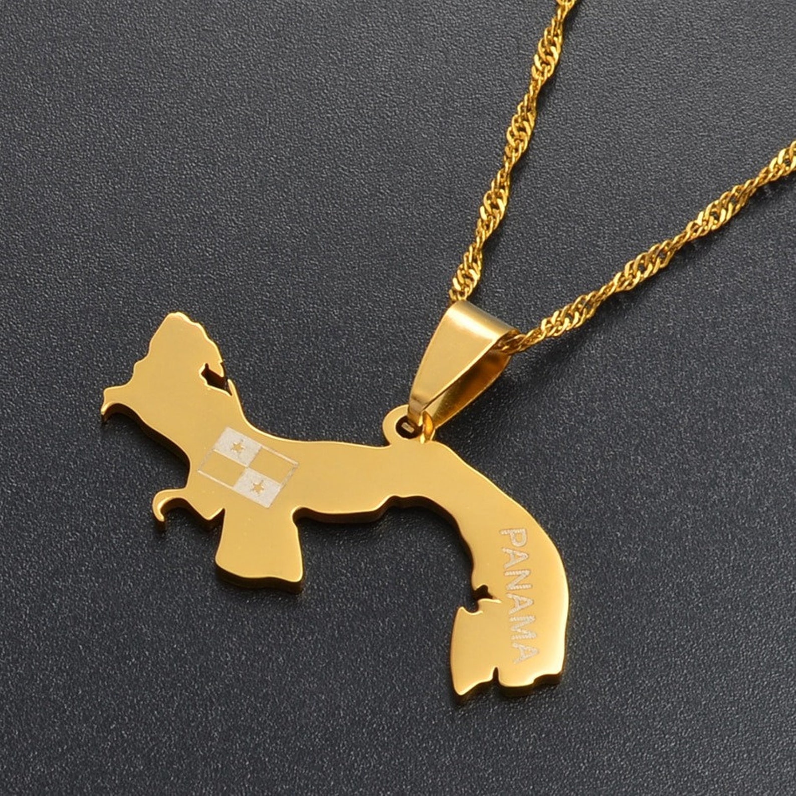 Panama 18K Gold Plated Necklace / Panama Jewelry / Panama Etsy