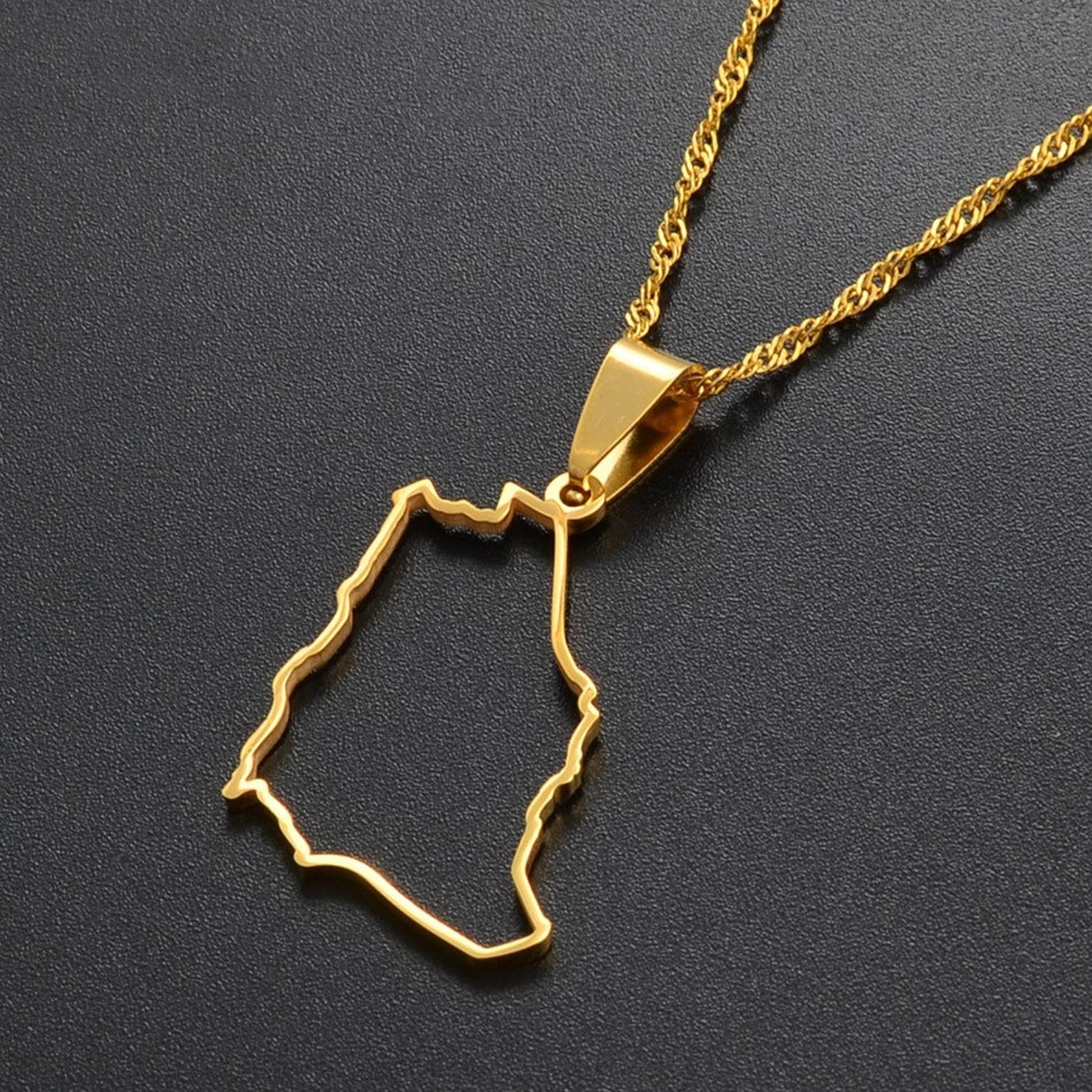 Saudi Arabia 18K Gold Plated Necklace / Saudi Arabia Jewelry Etsy