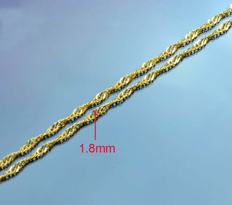 18K Gold Plated Necklace Chains Gold Plated Chains Gold Etsy