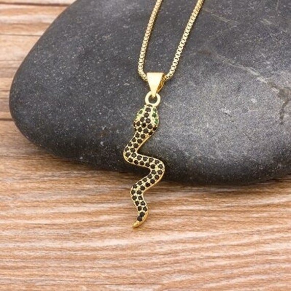 Dainty snake necklace clearance