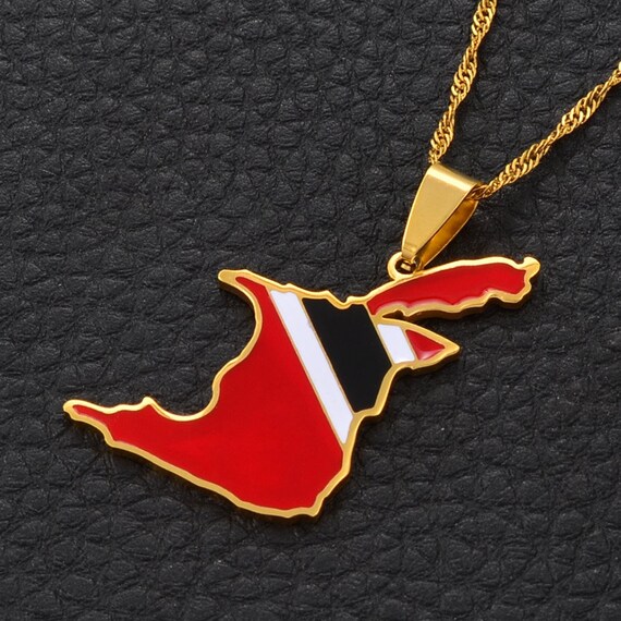 18k Gold Plated Trinidad Necklace And Tobago - Trinidad Gold Pendant