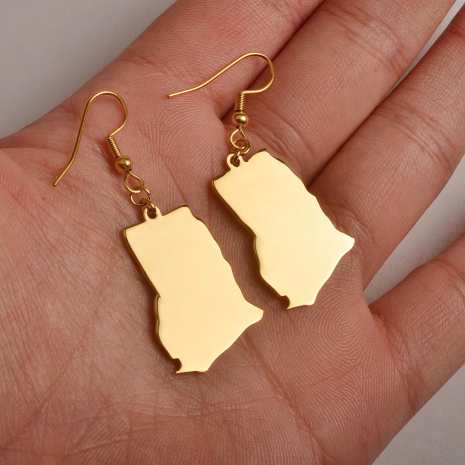 Ghana 18K Gold Plated Earrings / Ghana Jewelry / Ghana Etsy