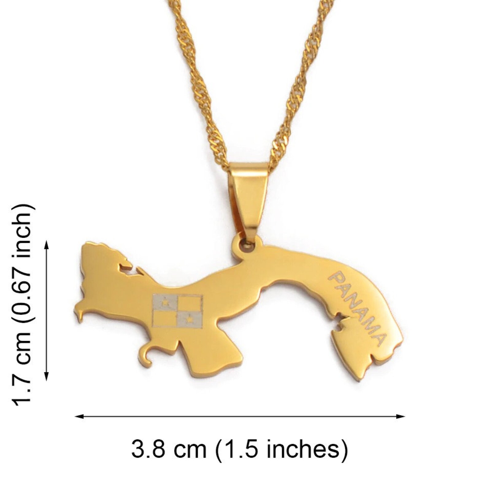 Panama 18K Gold Plated Necklace / Panama Jewelry / Panama Etsy