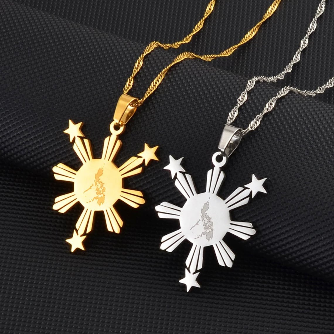 18K Gold Plated Philippines Necklace / Philippines Jewelry / Etsy