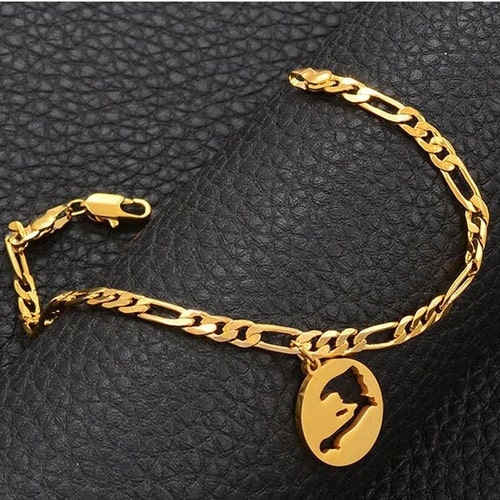 18K Gold Plated Haiti Ankle Bracelet Neg Mawon Haiti Haiti - Etsy