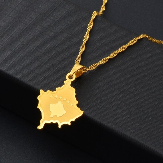 Kosovo 18k Gold Plated Necklace Jewelry - 18k Gold Plated Pendant