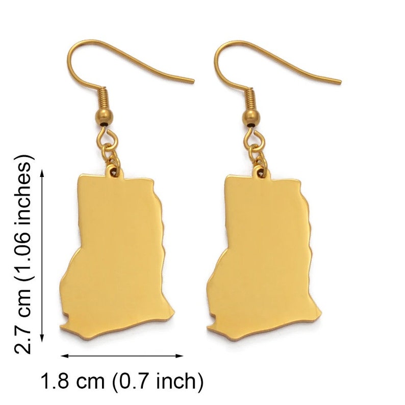 Ghana 18K Gold Plated Earrings / Ghana Jewelry / Ghana Etsy
