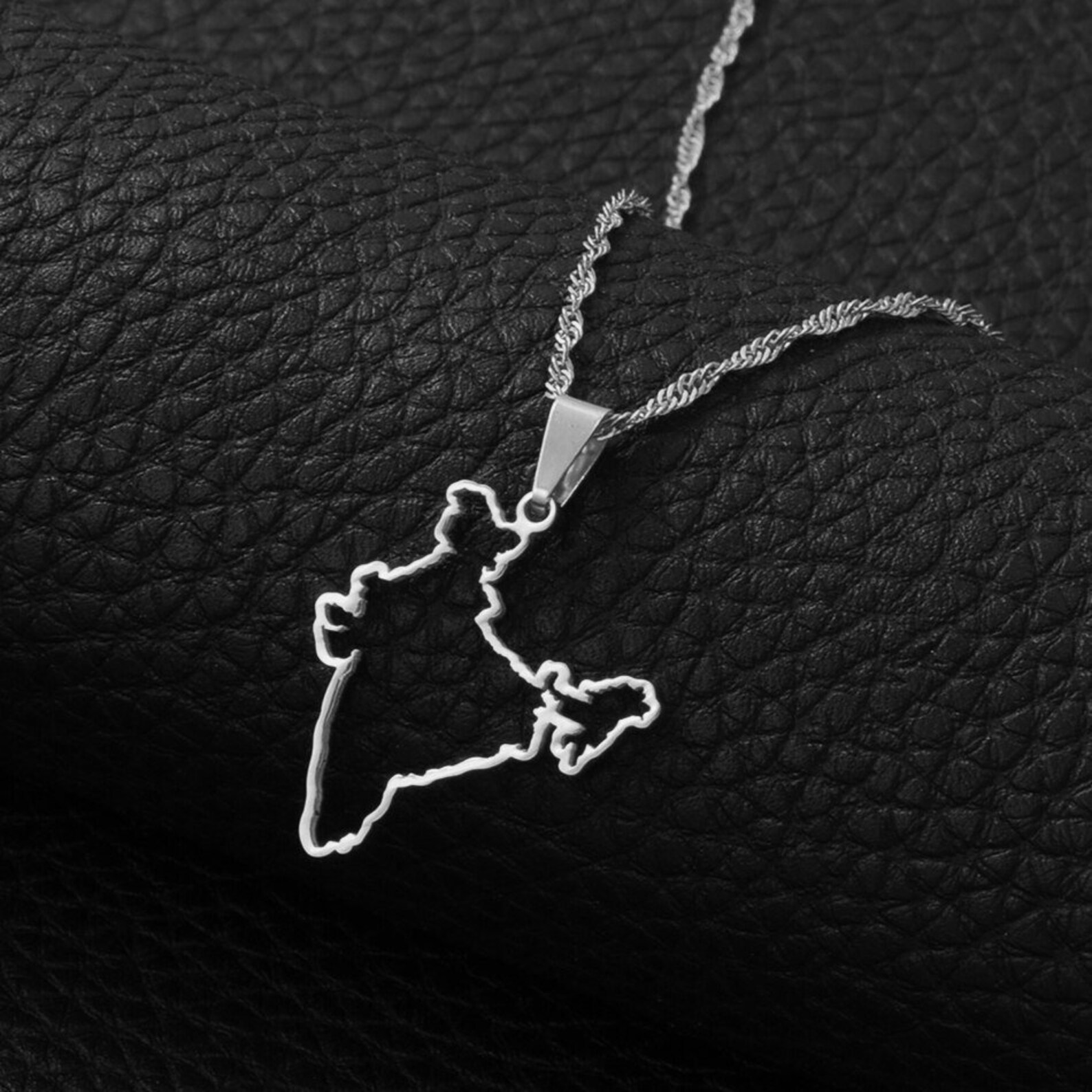 18K Gold Plated India Map Necklace India Coin Necklace India Etsy