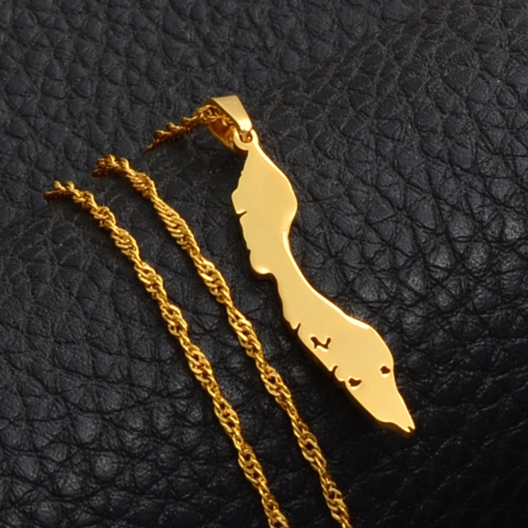 18K Gold Plated Curacao Necklace, Curacao Jewelry , Curacao Gift, Curacao Bracelet, Keychain