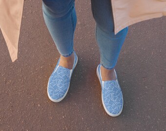 Ocean Blue Mist Canvas Shoes