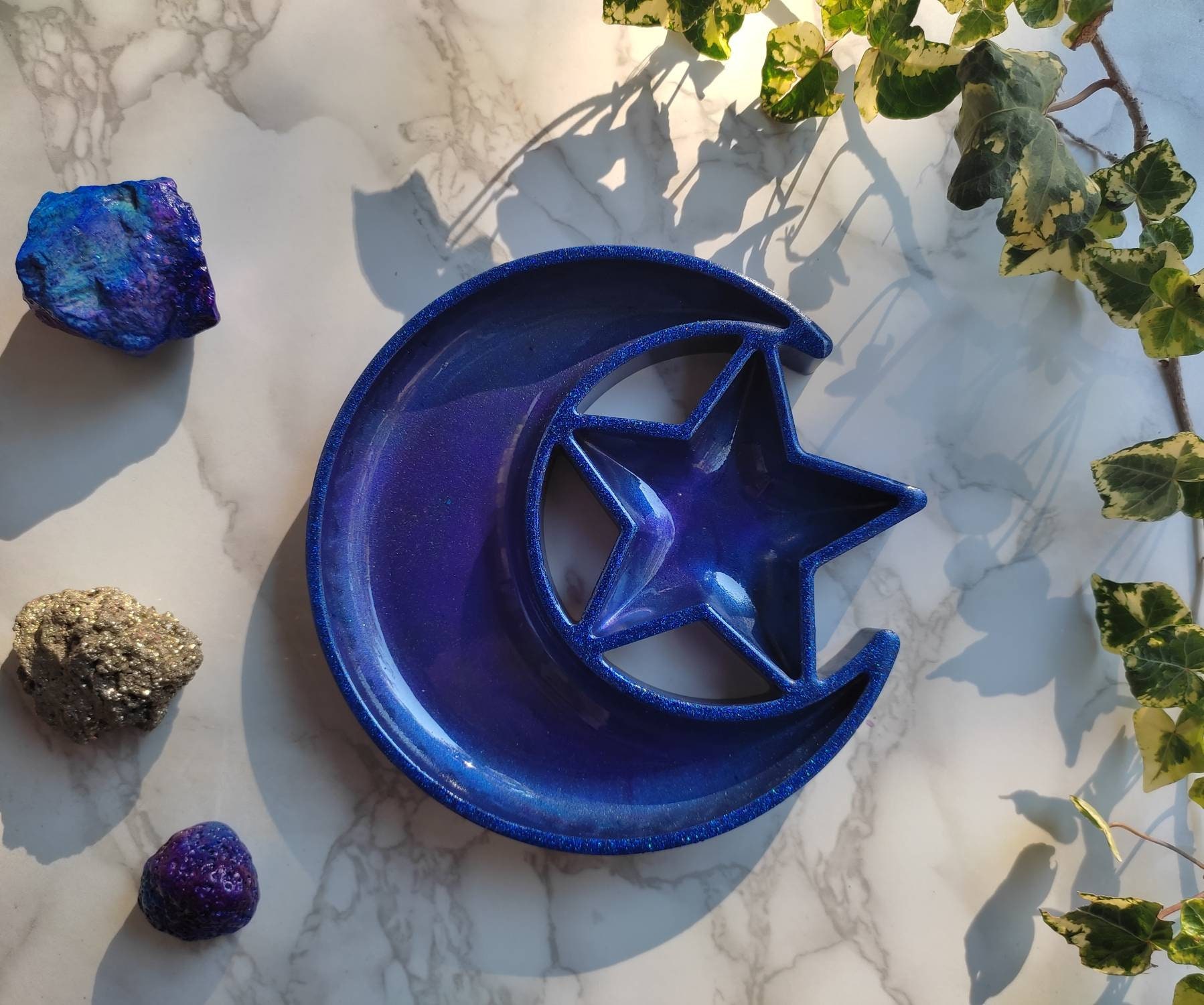 Plateau Lune et Étoile Bleu Violet