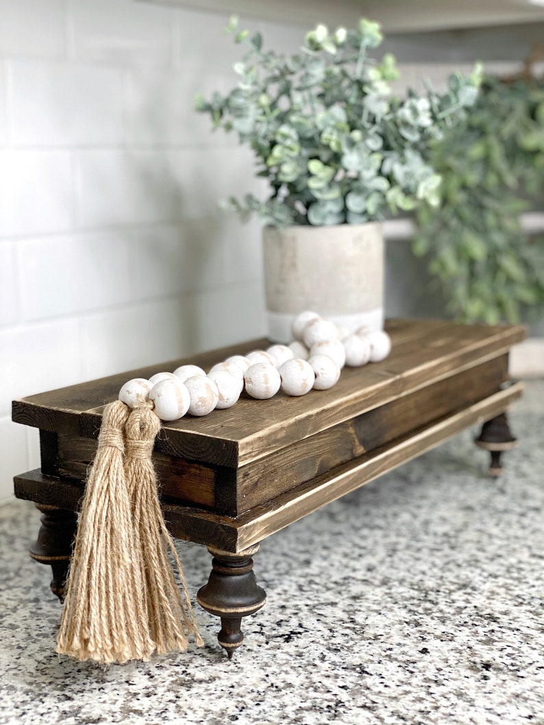 Antique Inspired Wooden Riser Decorative Tray Riser Tray Etsy