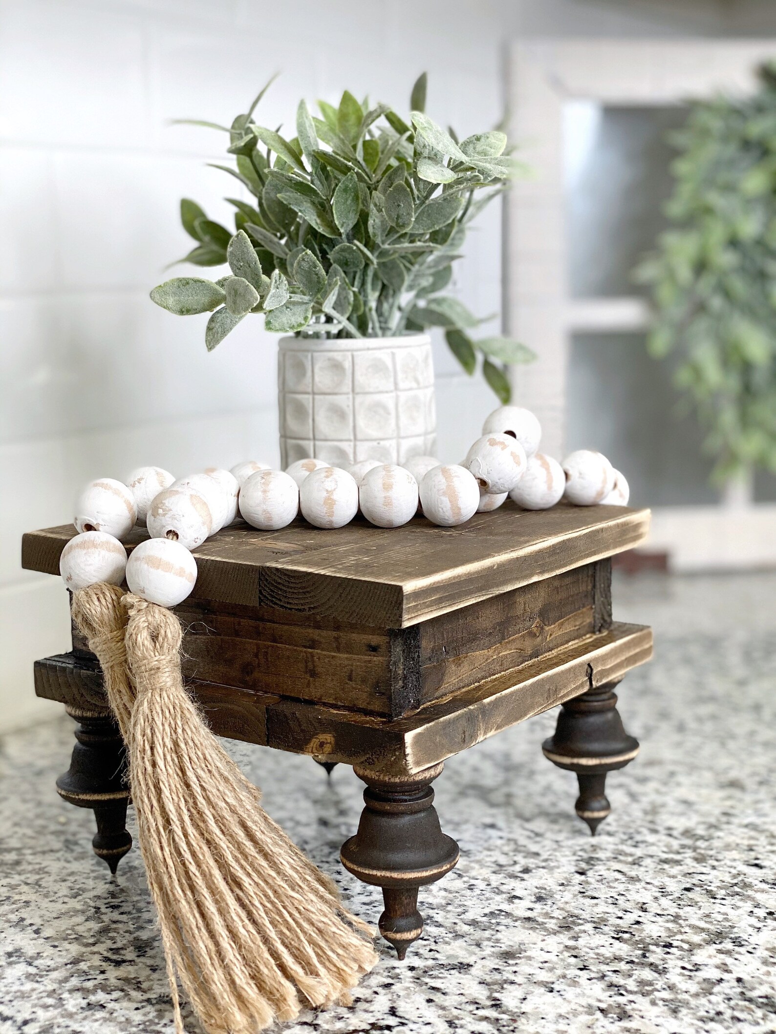 Antique Inspired Wooden Riser Decorative Tray Riser Tray Etsy