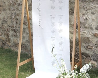 Wedding Seating Chart - Table Plan - Fabric Calligraphy - Hoxton Hall Table Plan