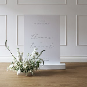 A1 Wedding Welcome Sign - Wedding Welcome Board - Custom Colour Wedding Sign