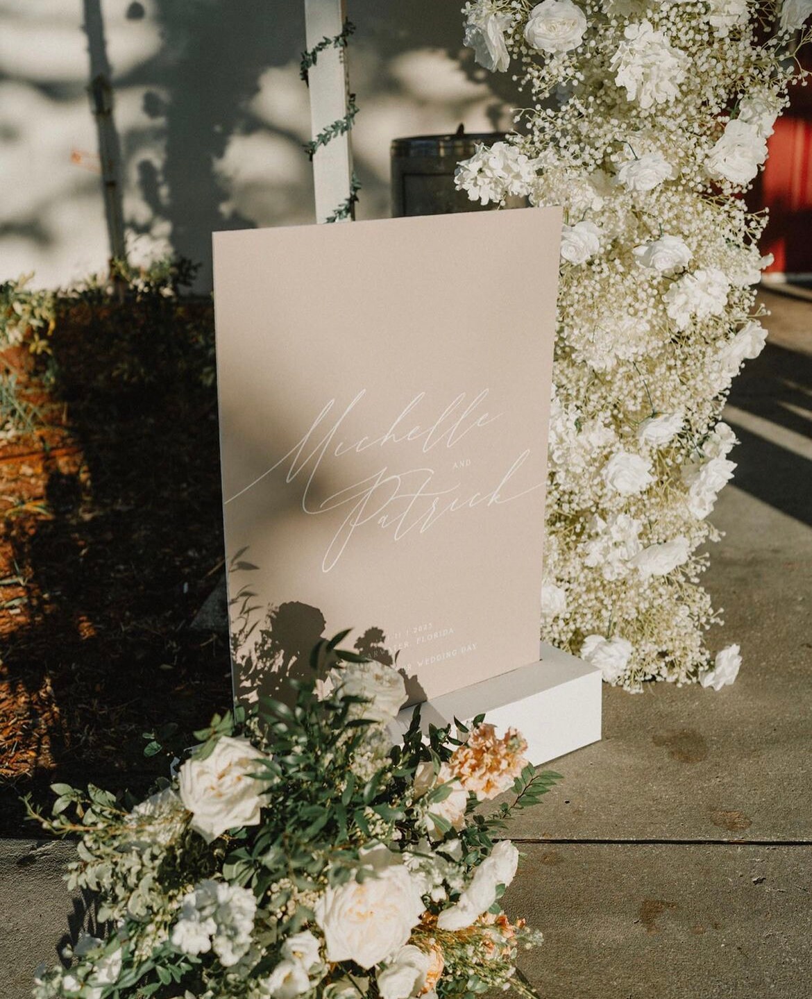 Custom Wedding Welcome Sign: Minimalist Typography, Foam Board