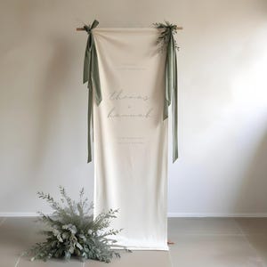 Wedding Welcome Sign - Cotton Wedding Banner - Cotton wedding Sign - Linen Banner - Liliah Collection Fabric Sign