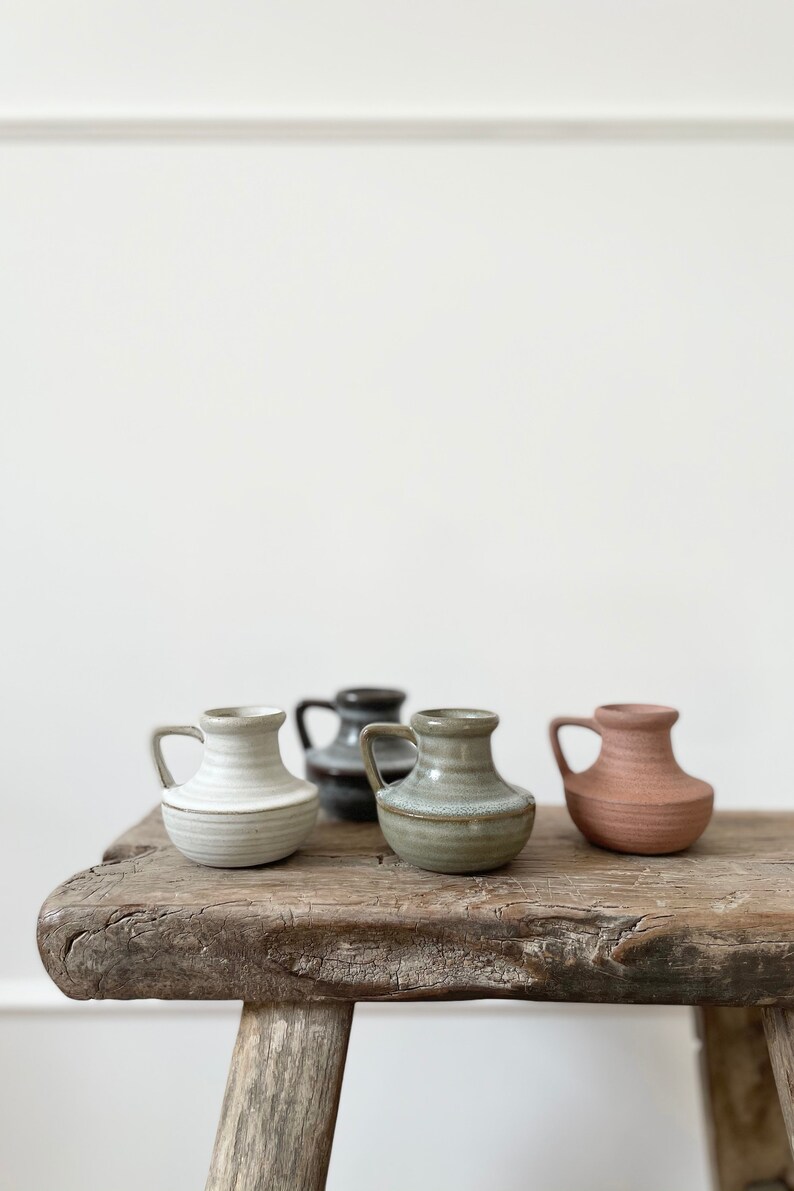 Stoneware Taper Candle Holder Stoneware Vases Bud Vase Etsy