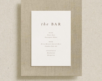 Wedding Bar Sign - Cocktails Sign - Wedding Bar Menu Board - Middleton Collection