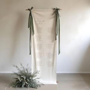 Wedding Table Plan - Wedding Seating Chart - Fabric Wedding Banner - Feasting Banner - The Liliah Collection