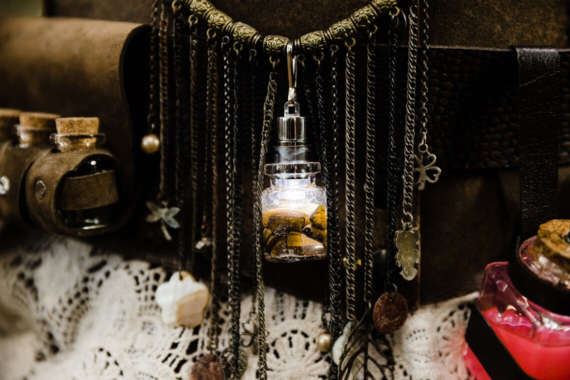 LED Necklace Light up Crystal Pendant Necklace Glow crystal Etsy