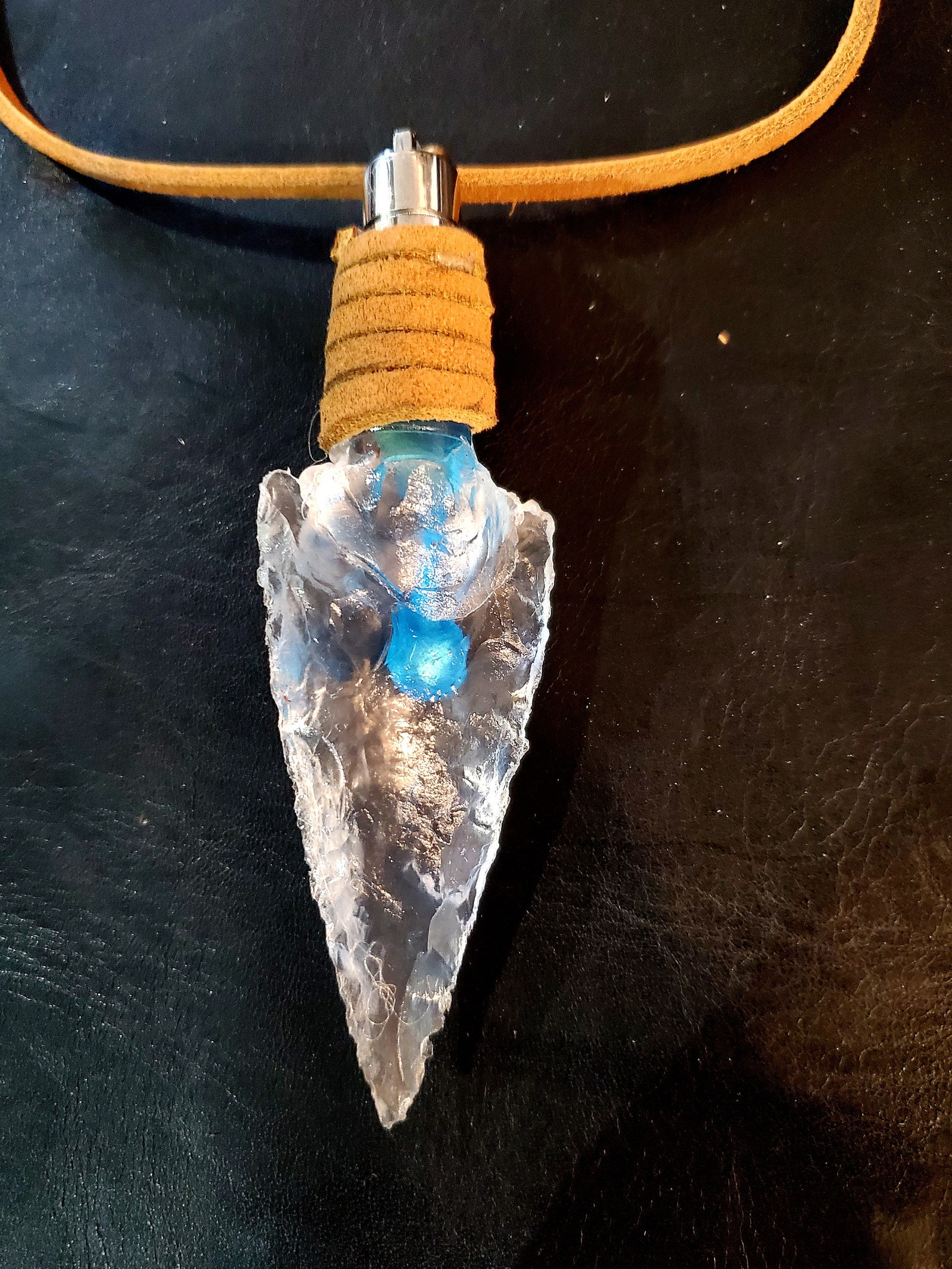 Arrowhead LED Necklace Light up Resin Crystal Pendant Necklace Etsy