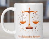 Libra Zodiac Coffee Mug – Stylish Design with Inspiring Traits Message Celebrating Libra Personality – Perfect Gift for Libra