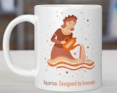 Aquarius Zodiac Coffee Mug: Inspiring Traits Design - 11oz/15oz