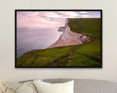 Jurassic Coast Landscape Photography Print: Serene Evening Scene - Unframed Matte