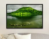 Moody Lake District Print: Rydal Water Landscape, Unframed Matte