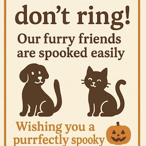 Signe d&#39;Halloween « Ne sonnez pas à la porte »