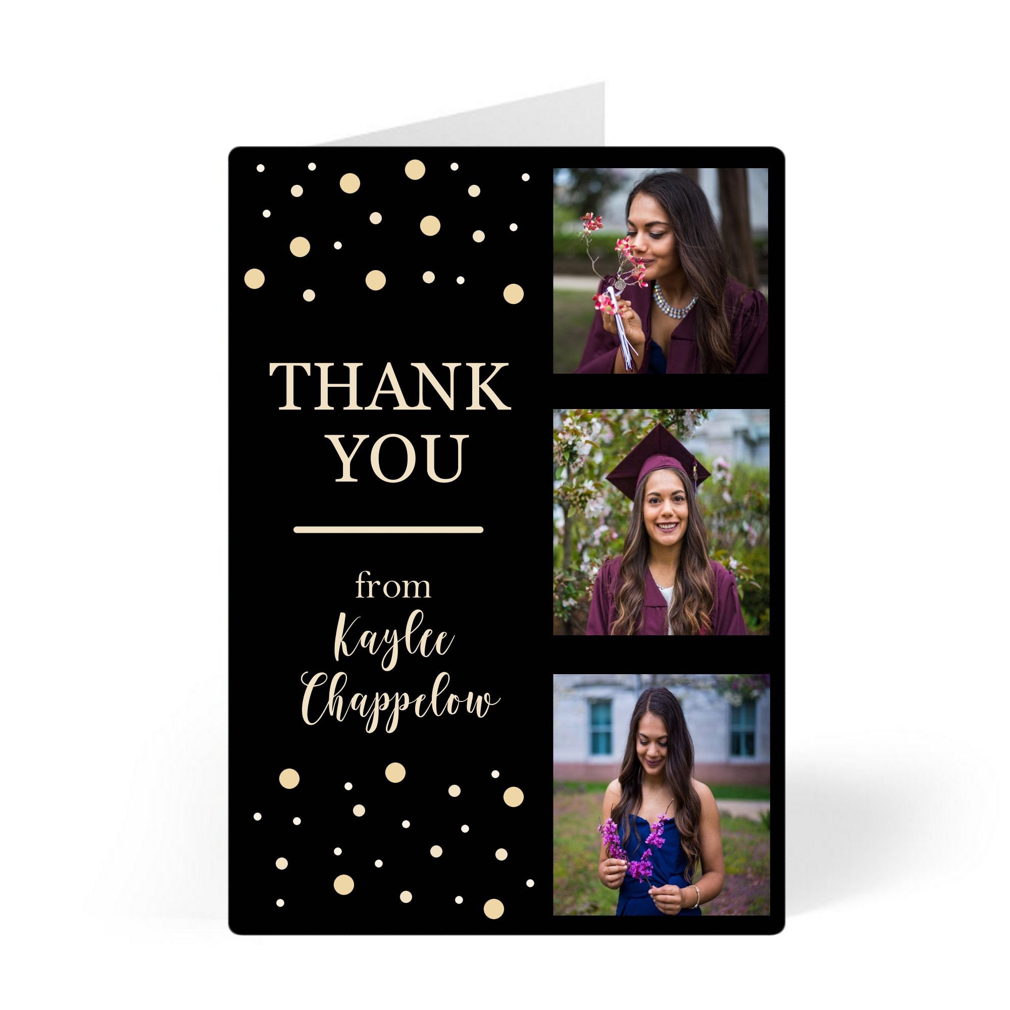 graduation thank you greeting cards 55 x 425 10 etsy