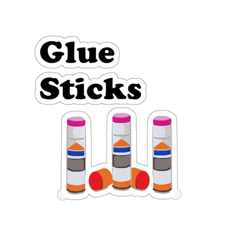 Glue Sticks Organization Labels Glue Sticks Kiss Cut Etsy