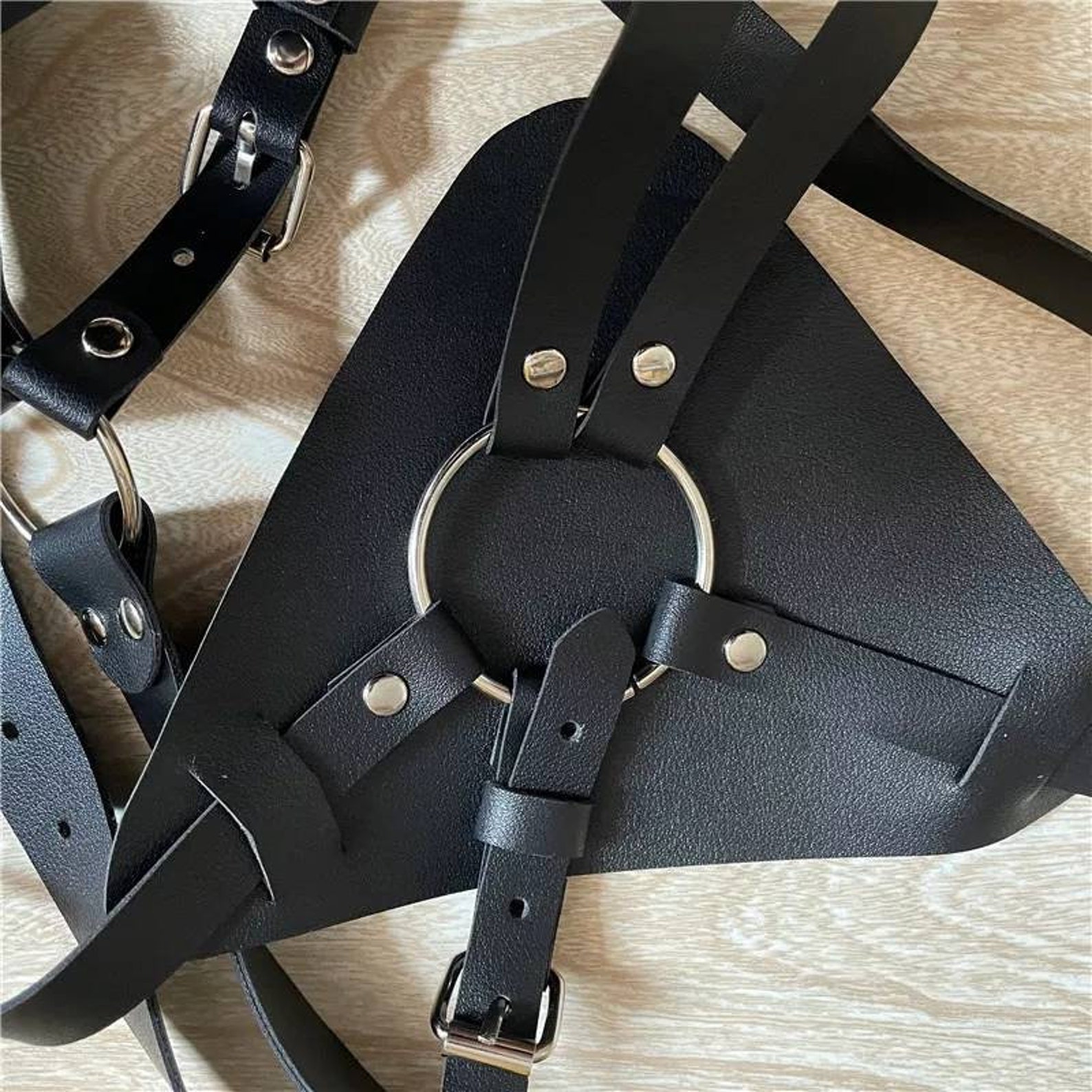 Leather strap on harness Strapon harness Strap on belt Etsy