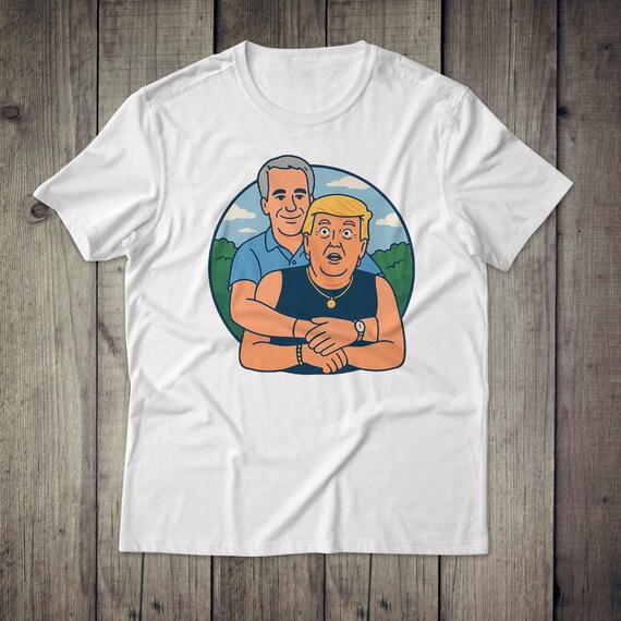 T-shirt Politique "Donnie Epstein" Anti-Trump - Col Rond Manches Courtes Coton - Neuf Avec étiquettes