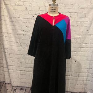 Vanity Fair robe 70&#39;s color blocked top