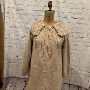 Hand knit vintage button down sweater