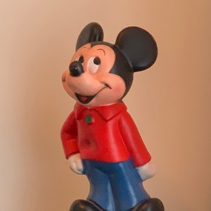 Vintage Plastik Mickey Mouse Spardose, 1970er Jahre, Walt Disney Productions